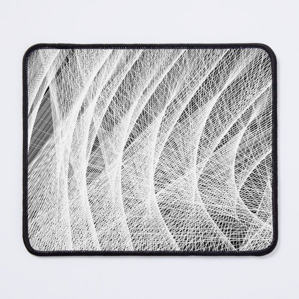 Item preview, Abstract pattern mesh laser rays stripes in black and white designed and sold by Lisa Jureczko.
