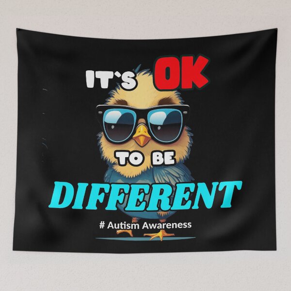 Item preview, Autism Awareness Acceptance chicken Its Ok To Be Different designed and sold by Animal-ink.