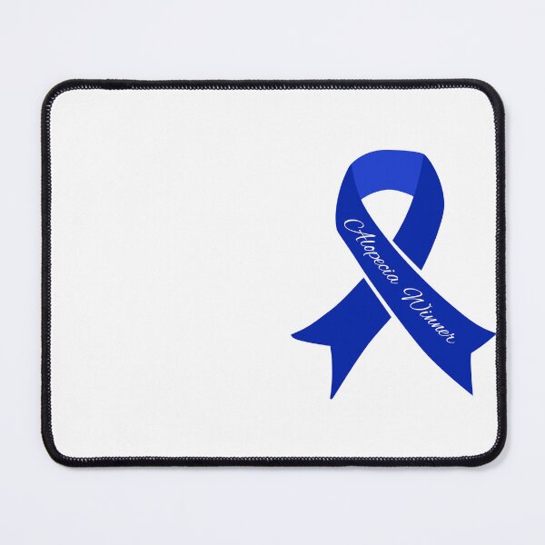 Item preview, Alopecia Blue Ribbon for Alopecia Awareness Month designed and sold by Winning Alopecia.