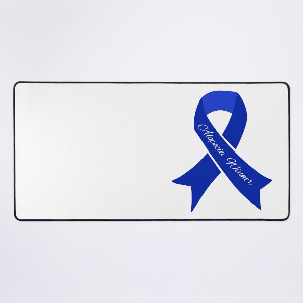 Item preview, Alopecia Blue Ribbon for Alopecia Awareness Month designed and sold by Winning Alopecia.
