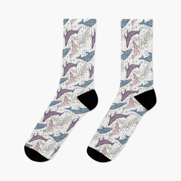 Item preview, Whales And Circles Pattern designed and sold by CaglaCokgezen.