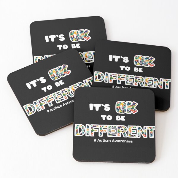 Item preview, Autism Awareness Acceptance woman man kid Its Ok To Be Different designed and sold by Animal-ink.