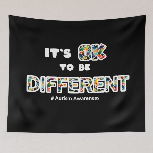 Item preview, Autism Awareness Acceptance woman man kid Its Ok To Be Different designed and sold by Animal-ink.