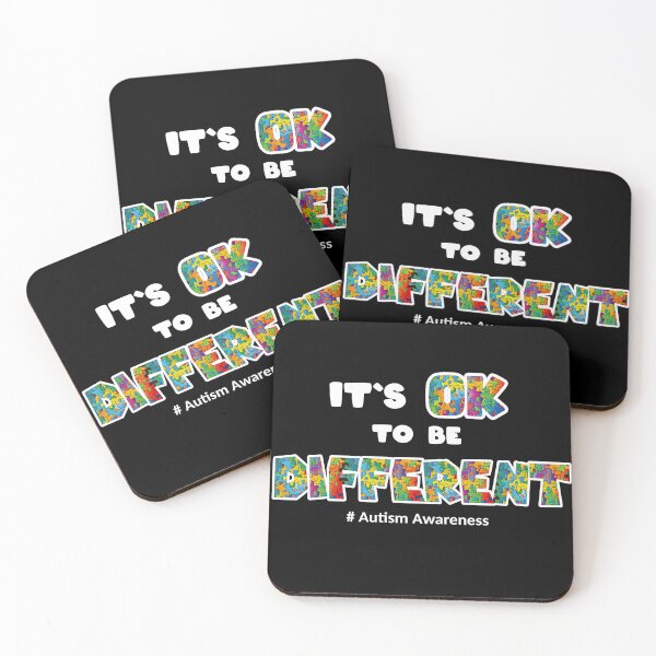 Item preview, Copy of Autism Awareness Acceptance woman man kid Its Ok To Be Different designed and sold by Animal-ink.