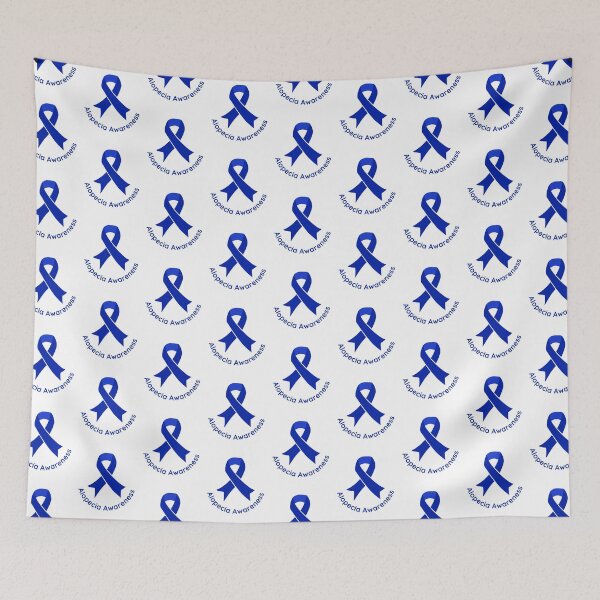 Item preview, Alopecia Blue Ribbon for Alopecia Awareness Month designed and sold by Winning Alopecia.