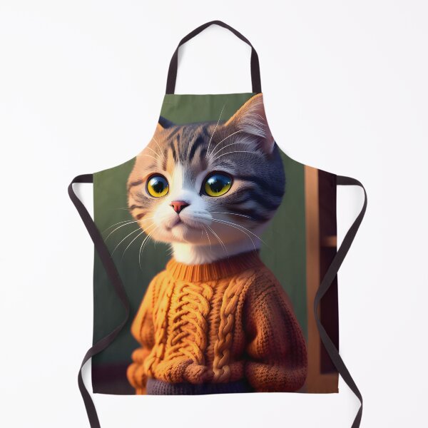 Artikelvorschau, Katze im Strickpullover - moderne digitale Kunst entworfen und verkauft von Ai-michiart.