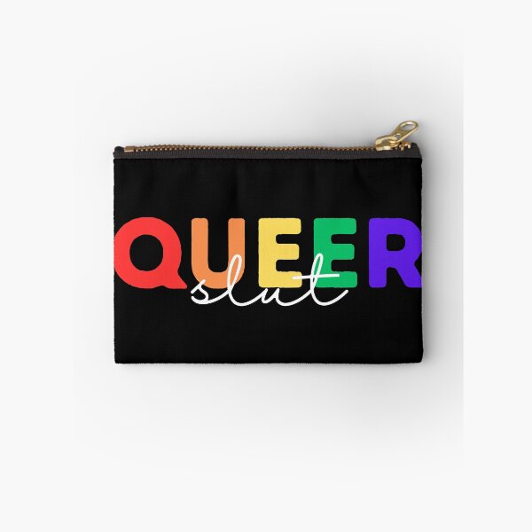 Item preview, Queer Slut | Gay Pride Rainbow With Script Font designed and sold by KinkShoppe.