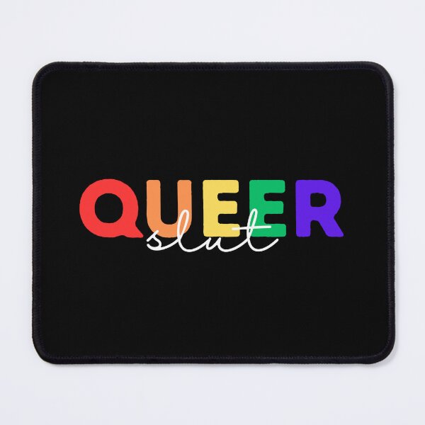 Item preview, Queer Slut | Gay Pride Rainbow With Script Font designed and sold by KinkShoppe.