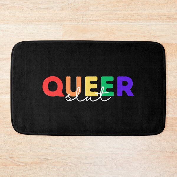 Item preview, Queer Slut | Gay Pride Rainbow With Script Font designed and sold by KinkShoppe.