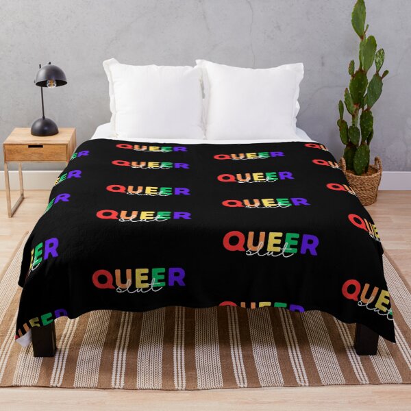 Item preview, Queer Slut | Gay Pride Rainbow With Script Font designed and sold by KinkShoppe.