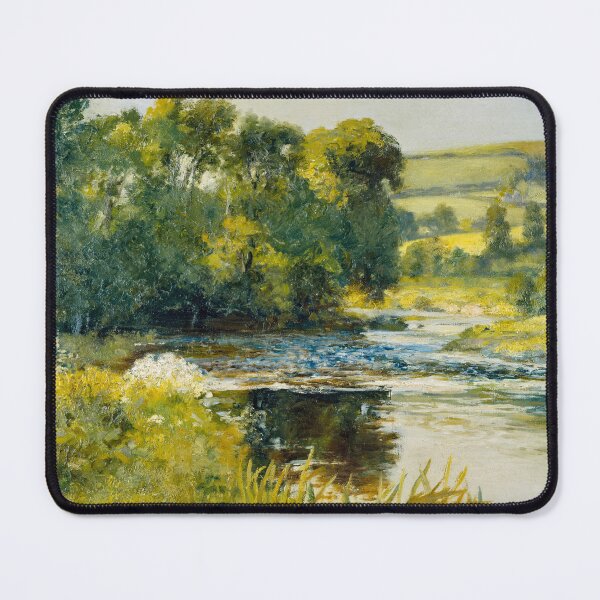 Item preview, Streamside River Landscape Painting | Farmhouse Decor | Moody Landscape Painting | Landscape Print | Vintage Wall Art | Vintage Landscape designed and sold by scrolla.