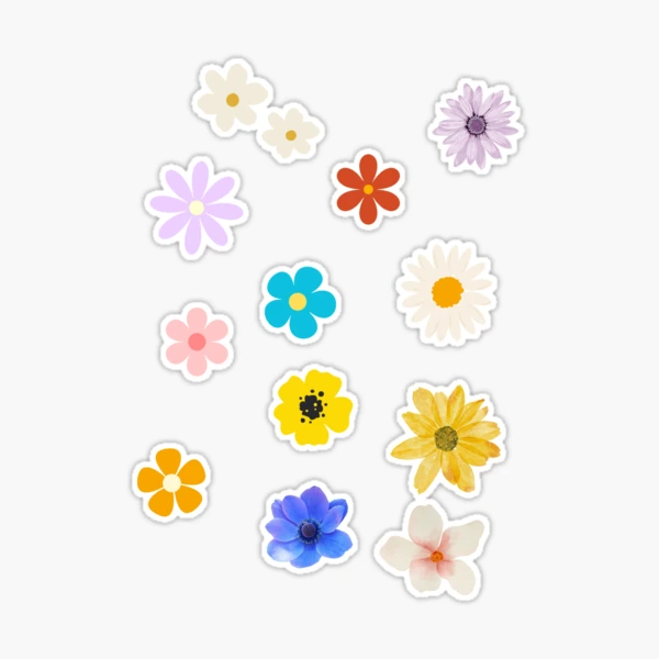 Floral Heart Sticker  Cute Stickers for Spring and Valentine's