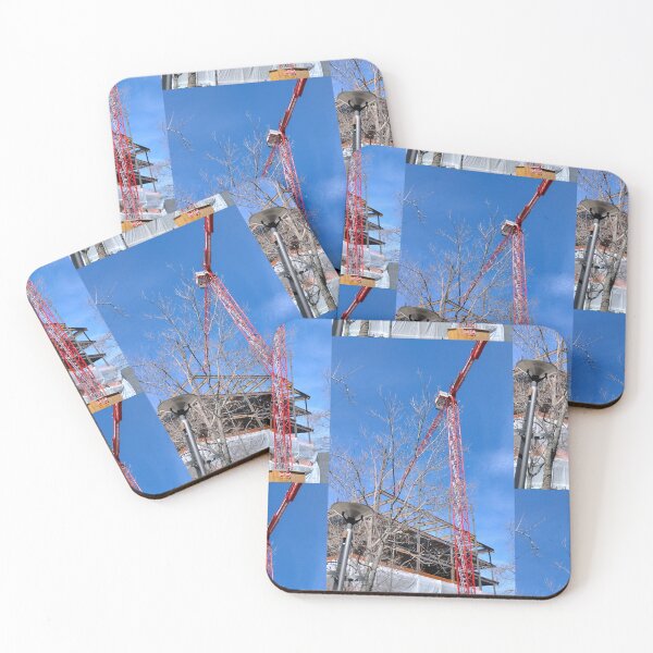 Item preview, Downtown Building Red Crane designed and sold by 743Designs.