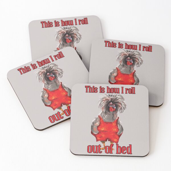 Item preview, This is how I roll out of bed: Funny Crested Chicken Fella With Bed Head Hair designed and sold by JoyOfHopeStore.