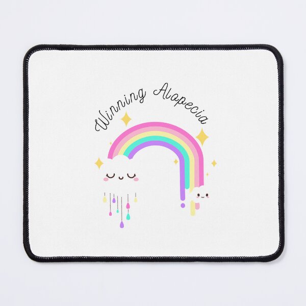 Item preview, Alopecia and Hair Loss Motivation Curved Rainbow Stars designed and sold by Winning Alopecia.