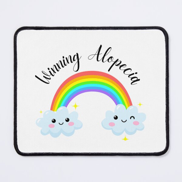 Item preview, Alopecia and Hair Loss Motivation Cute Kawaii Rainbow Smileys designed and sold by Winning Alopecia.