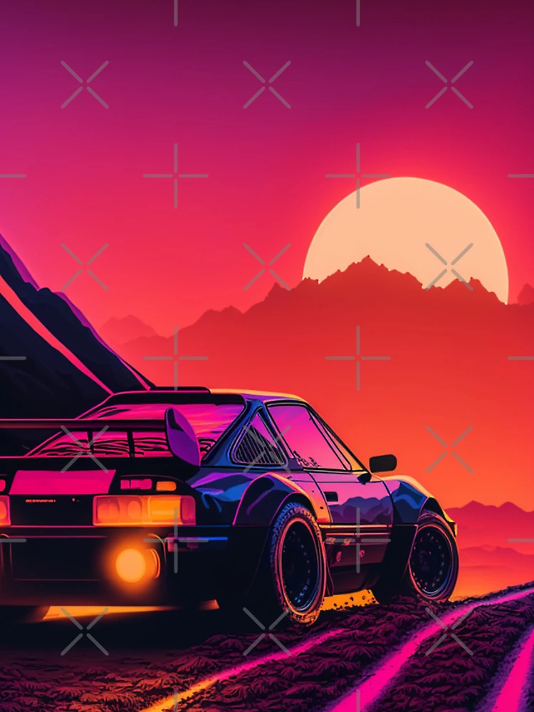 Thumbnail 4 of 4, iPhone Case, Retro Synthwave Rally Racing 80s designed and sold by RESToRAPTOR.
