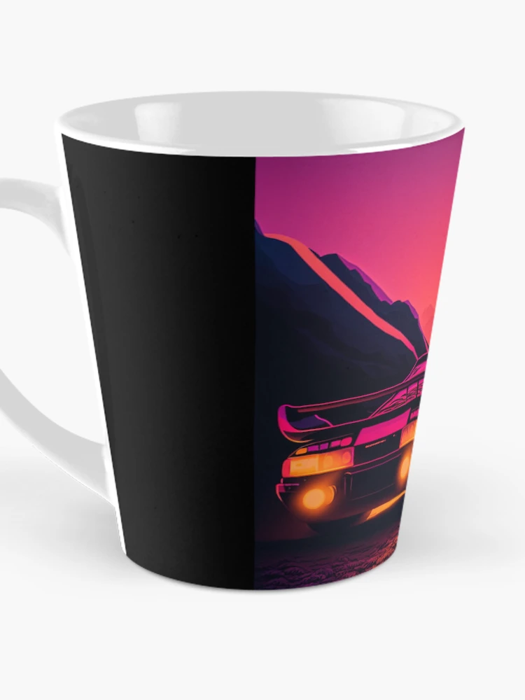 Thumbnail 3 of 4, Coffee Mug, Retro Synthwave Rally Racing 80s designed and sold by RESToRAPTOR.