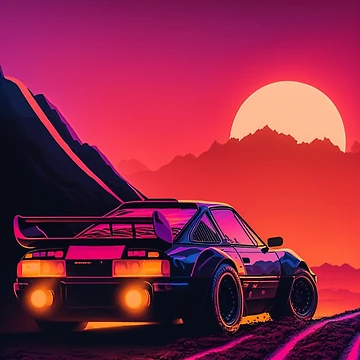 Artwork thumbnail, Retro Synthwave Rally Racing 80s by RESToRAPTOR