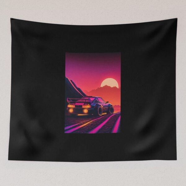 Item preview, Retro Synthwave Rally Racing 80s designed and sold by RESToRAPTOR.