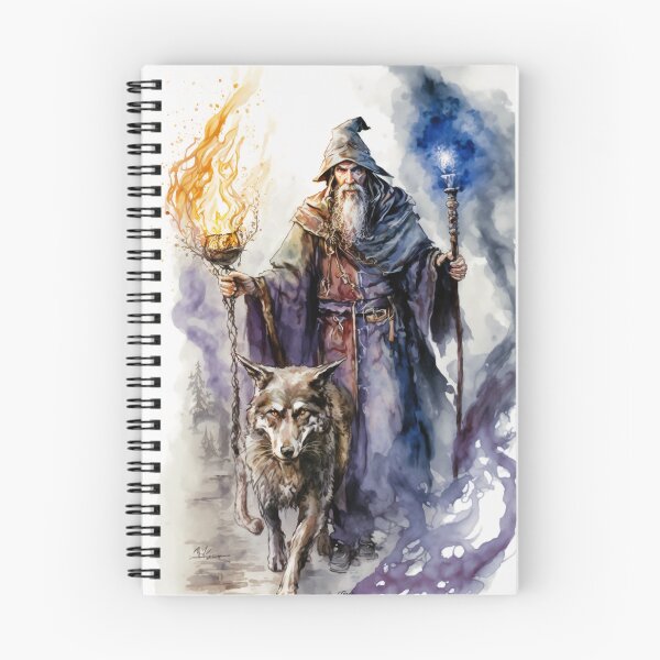 Item preview, The Mage and the Wolf designed and sold by TheDigitalAnvil.