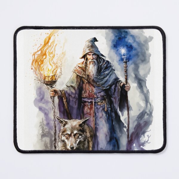 Item preview, The Mage and the Wolf designed and sold by TheDigitalAnvil.