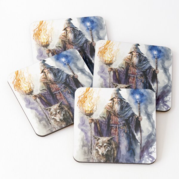 Item preview, The Mage and the Wolf designed and sold by TheDigitalAnvil.