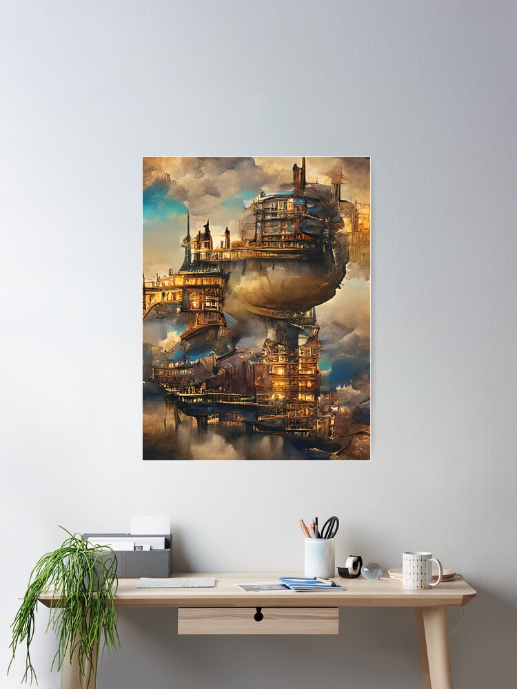 A World of Steam and Gears Throw Pillow for Sale by fkc666