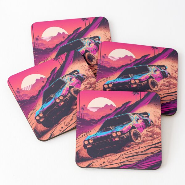 Item preview, Retro Synthwave Rally Desert Sport Car 80s designed and sold by RESToRAPTOR.