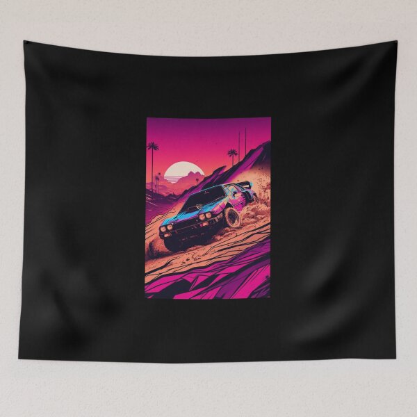 Item preview, Retro Synthwave Rally Desert Sport Car 80s designed and sold by RESToRAPTOR.