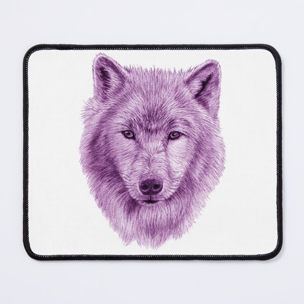 Item preview, Wolf portrait - purple colorized version designed and sold by SylvieG18.