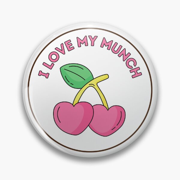 Item preview, I Love My Munch Cherry Wishbone Food Pink designed and sold by GSquaredDesigns.