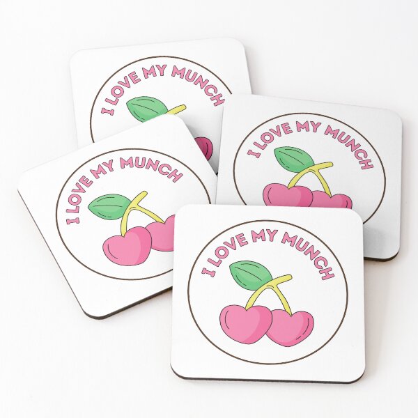 Item preview, I Love My Munch Cherry Wishbone Food Pink designed and sold by GSquaredDesigns.