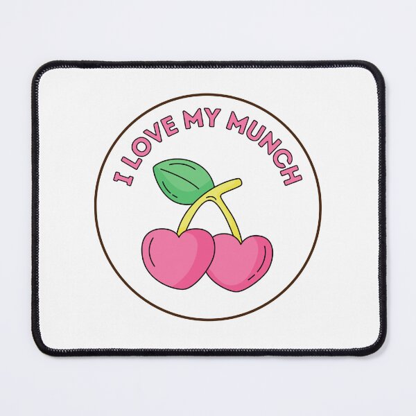 Item preview, I Love My Munch Cherry Wishbone Food Pink designed and sold by GSquaredDesigns.
