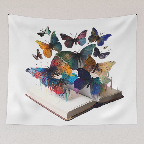 Item preview, Colorful Butterflies Fluttering Out of Book designed and sold by DreamPrint Collective.