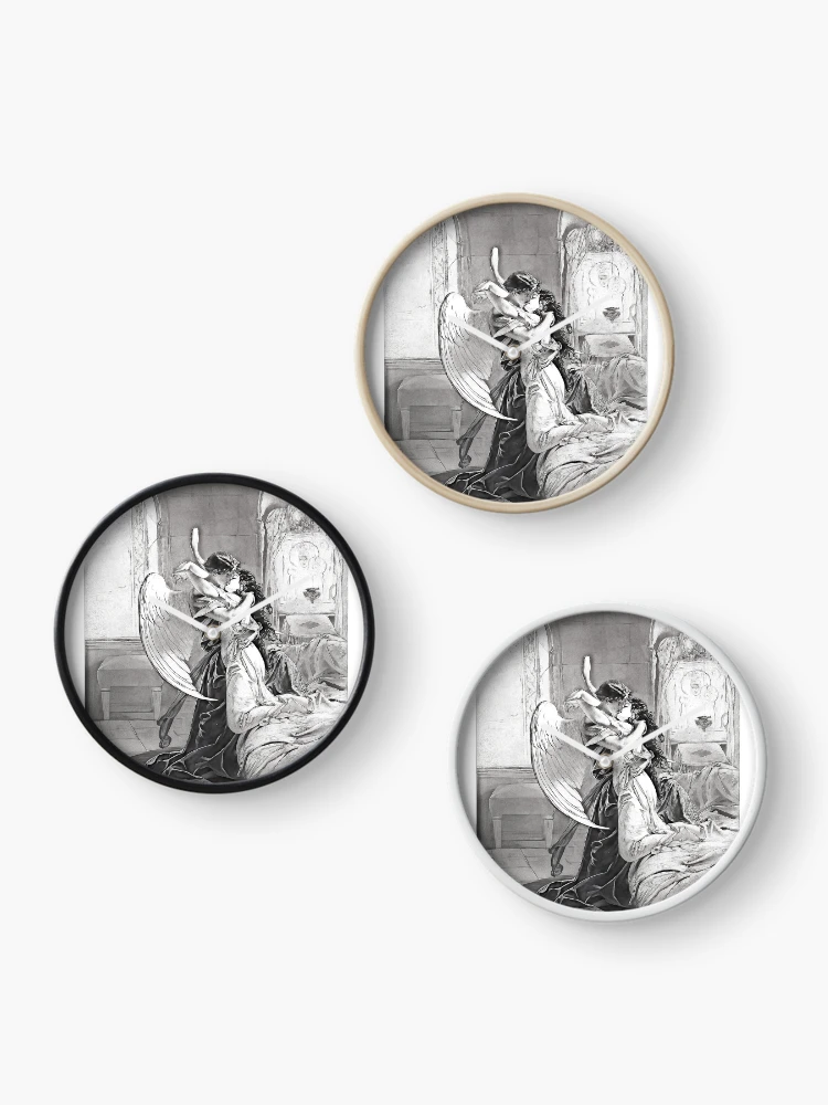 Thumbnail 3 of 4, Clock, Romantic Encounter designed and sold by scrolla.