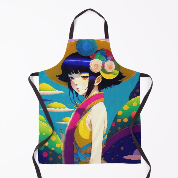 Item preview, Asian woman wearing a hat with flowers in 90's vintage anime surrealism artwork designed and sold by fr4nk87.