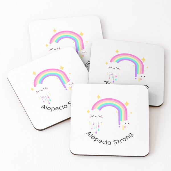 Item preview, Alopecia and Hair Loss Motivation Curved Rainbow Stars designed and sold by Winning Alopecia.