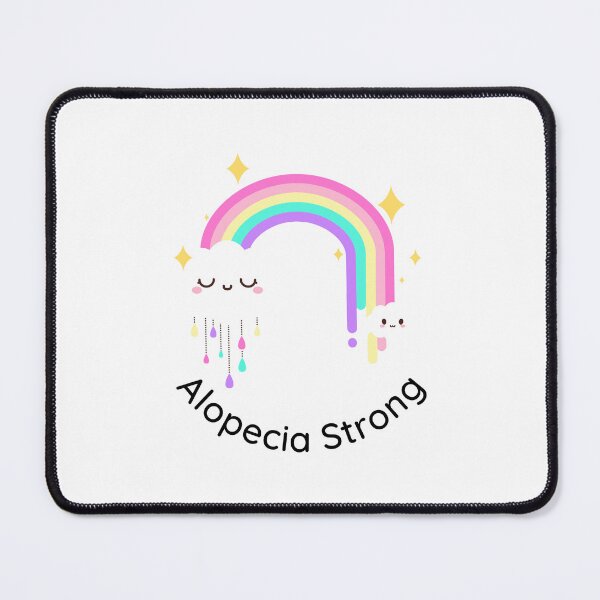 Item preview, Alopecia and Hair Loss Motivation Curved Rainbow Stars designed and sold by Winning Alopecia.