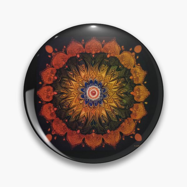 Item preview, Neon "Sacred Vision Mandala #8" A Stunning Piece of Art Combining Sacred Geometry and Visionary Art designed and sold by Nirou-Art.