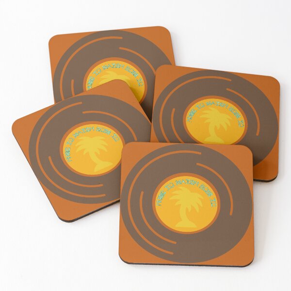Item preview, Music to Watch Boys to Retro Palm Tree Record Coaster size designed and sold by existentialbaby.