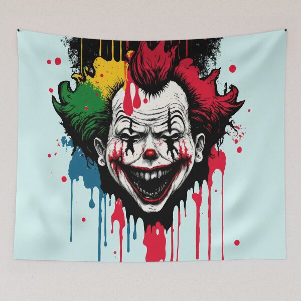 Item preview, Super Creepy Ink Clown - Scarred and Evil (Joker & Penny Inspired) designed and sold by ArtificialEye.