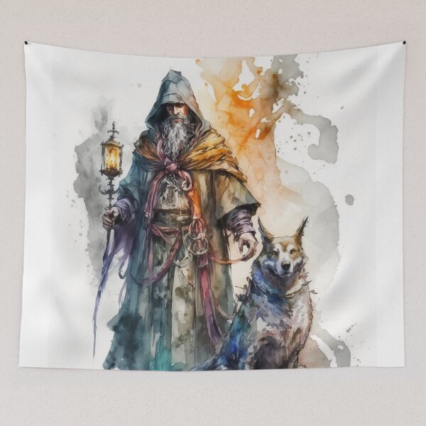 Item preview, The Wolf and the Wizard designed and sold by TheDigitalAnvil.