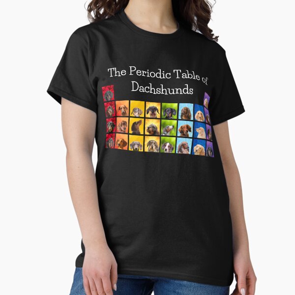 Item preview, Periodic Table of Dachshunds for Doxie Lovers and Science Geeks designed and sold by petplushuman.