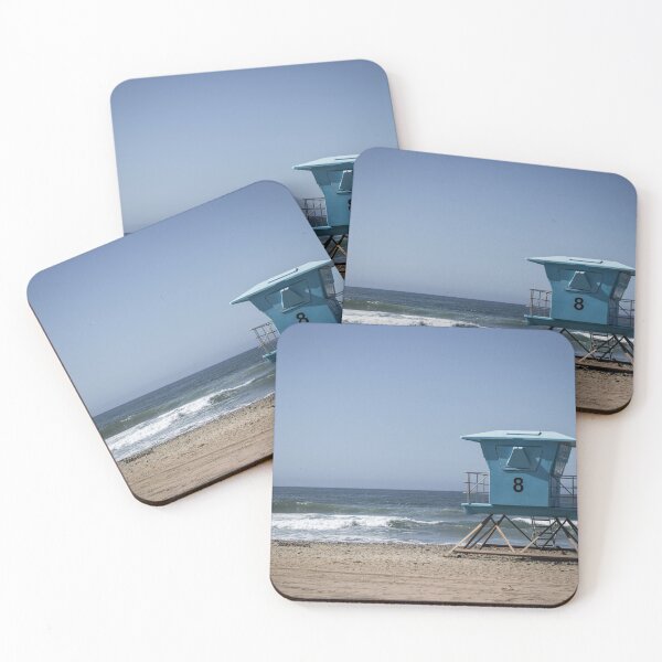 Item preview, California Lifeguard Towers on Sunny Beach V1 designed and sold by Family Journey with God.