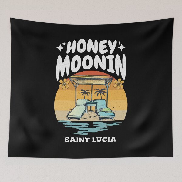 Item preview, Honey moonin Saint Lucia Honeymoon designed and sold by Uppercase Tees.