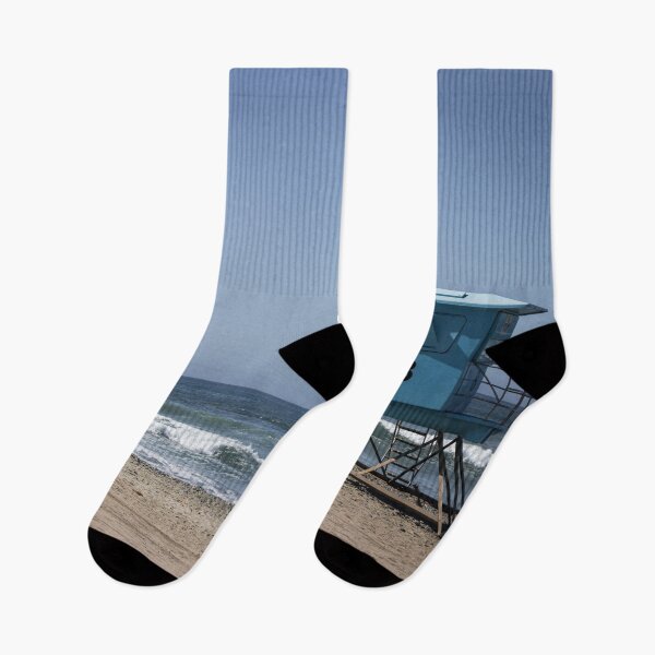 Item preview, California Lifeguard Towers on Sunny Beach V1 designed and sold by Family Journey with God.