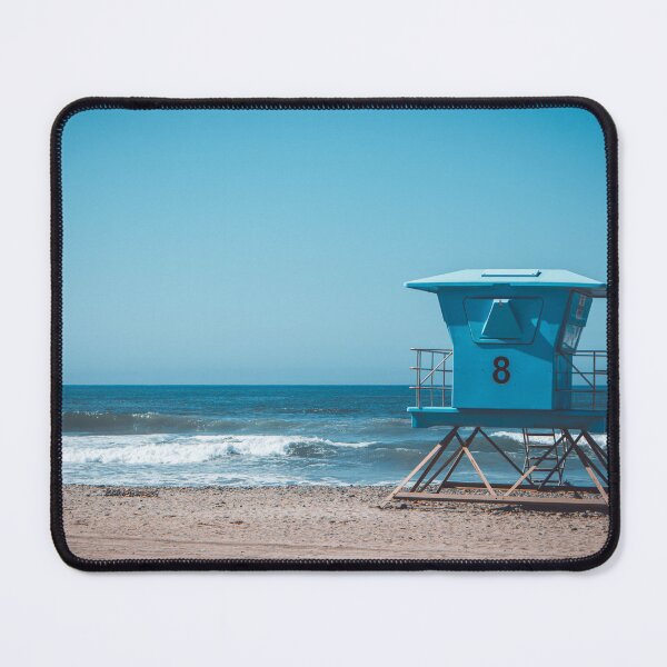 Item preview, California Lifeguard Towers on Sunny Beach V2 designed and sold by Family Journey with God.