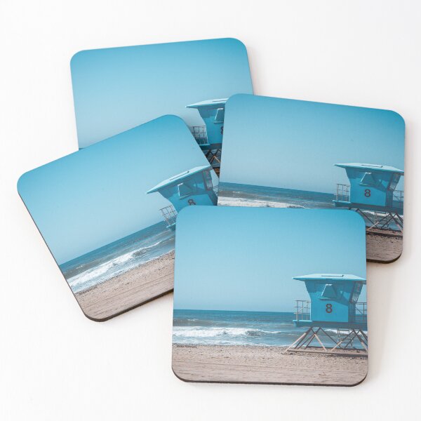 Item preview, California Lifeguard Towers on Sunny Beach V2 designed and sold by Family Journey with God.