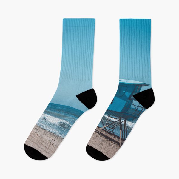Item preview, California Lifeguard Towers on Sunny Beach V2 designed and sold by Family Journey with God.